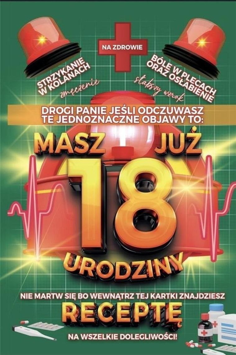 Yeku, karnet urodzinowy z receptą, 18