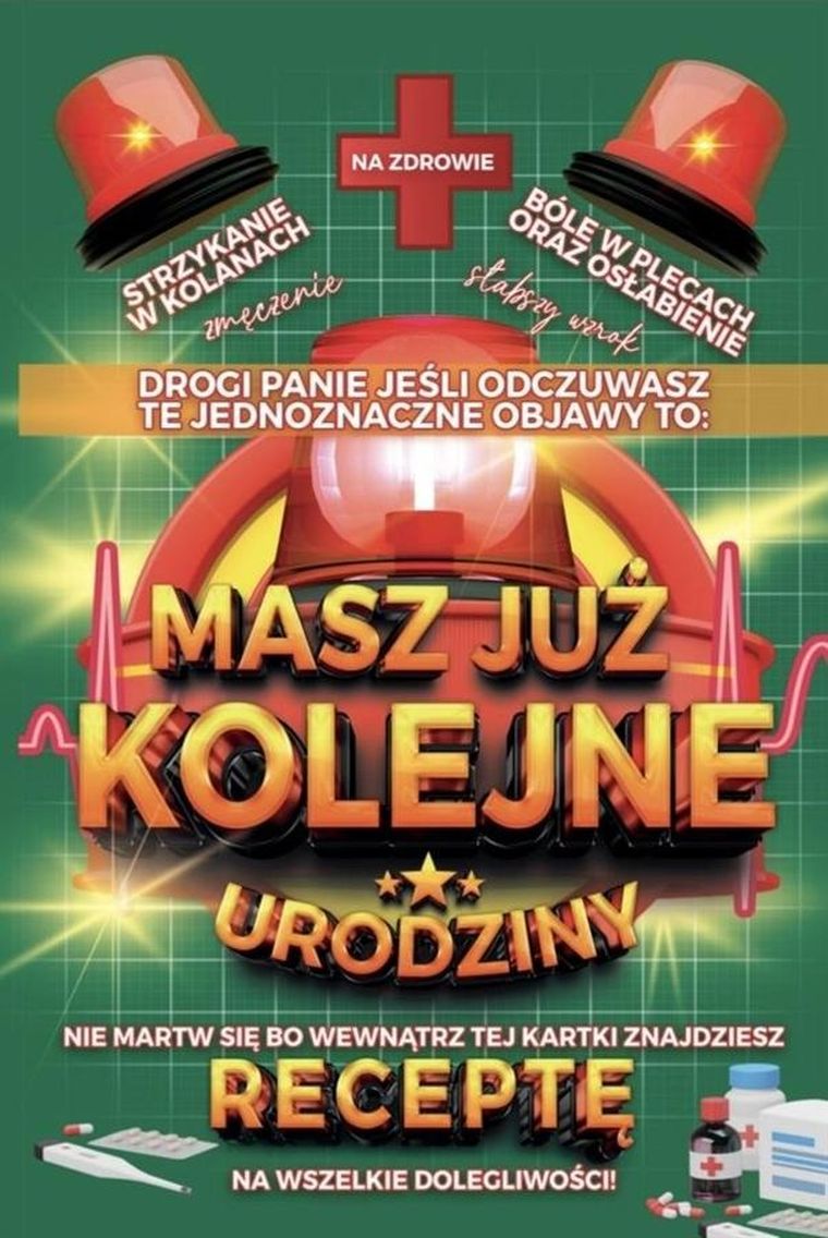 Yeku, karnet urodzinowy z receptą
