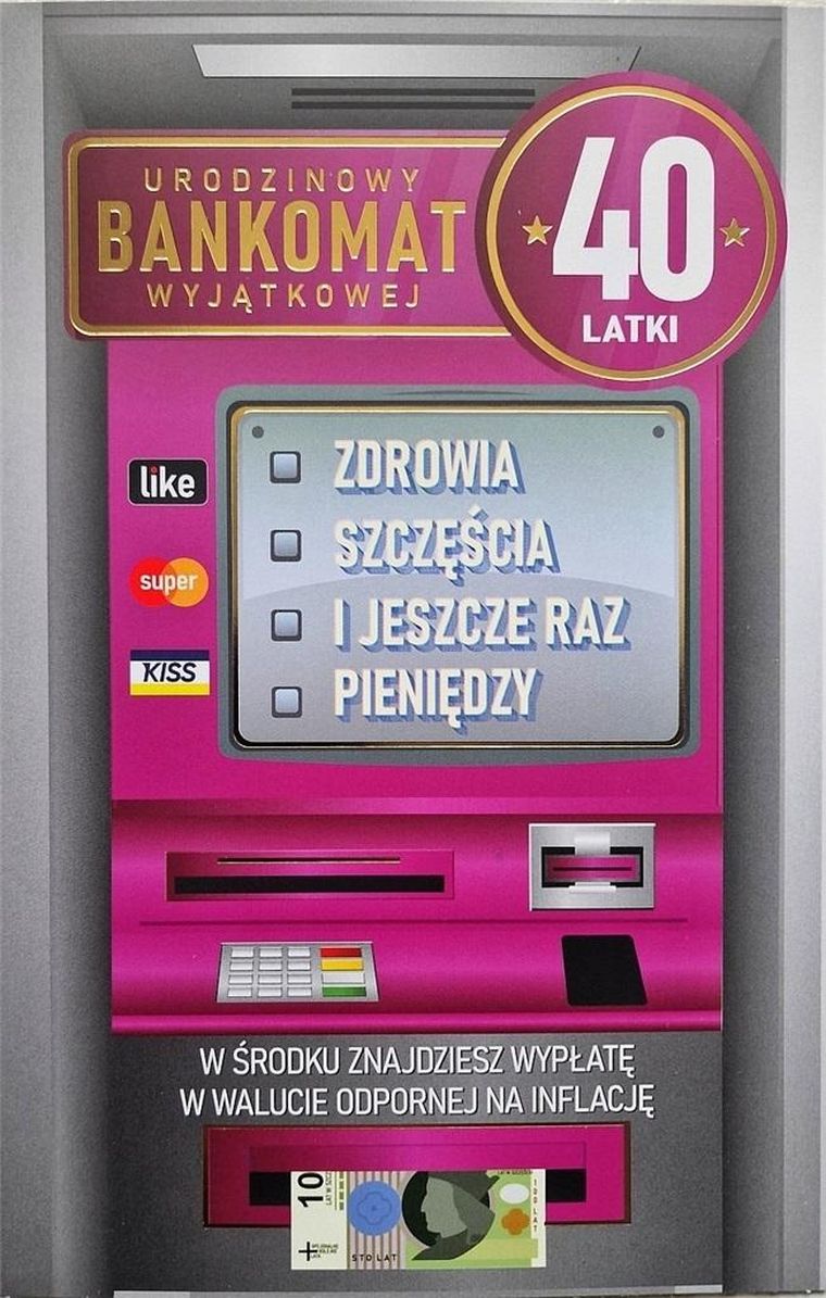 YEKU, karnet urodziny 40 damskie