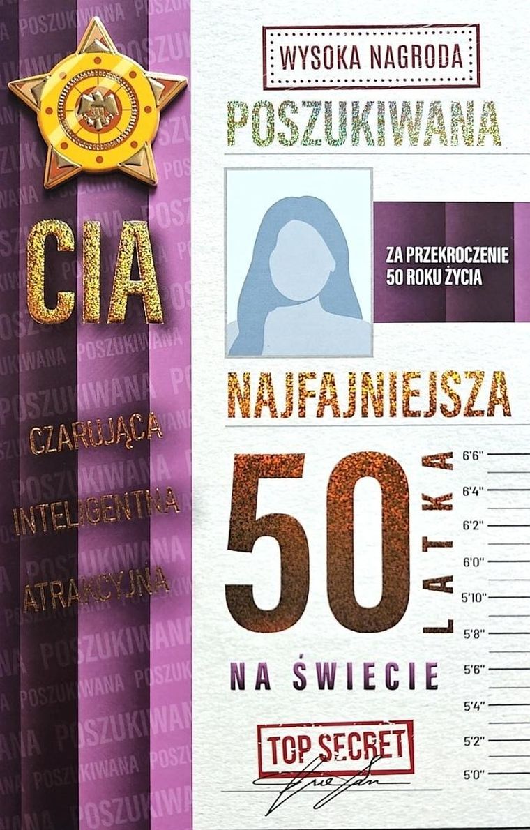 YEKU, karnet, Urodziny 50 damskie poszukiwana