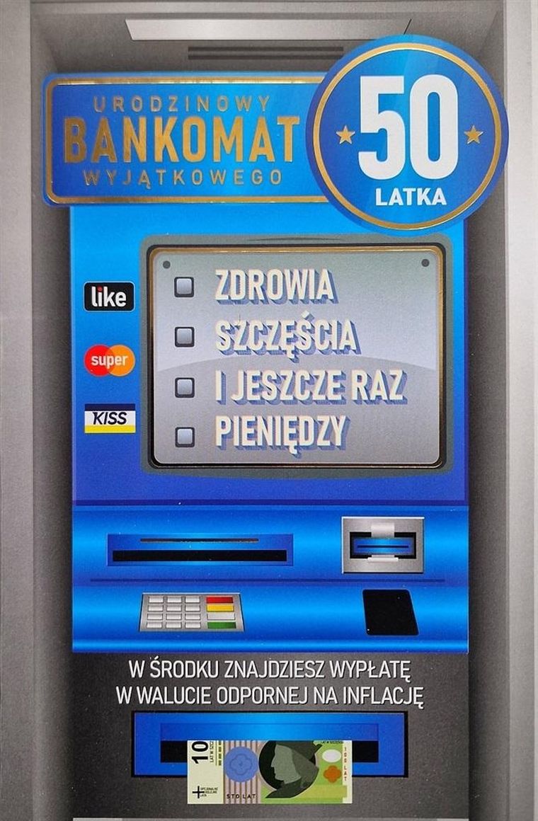 YEKU, karnet urodziny 50 męskie
