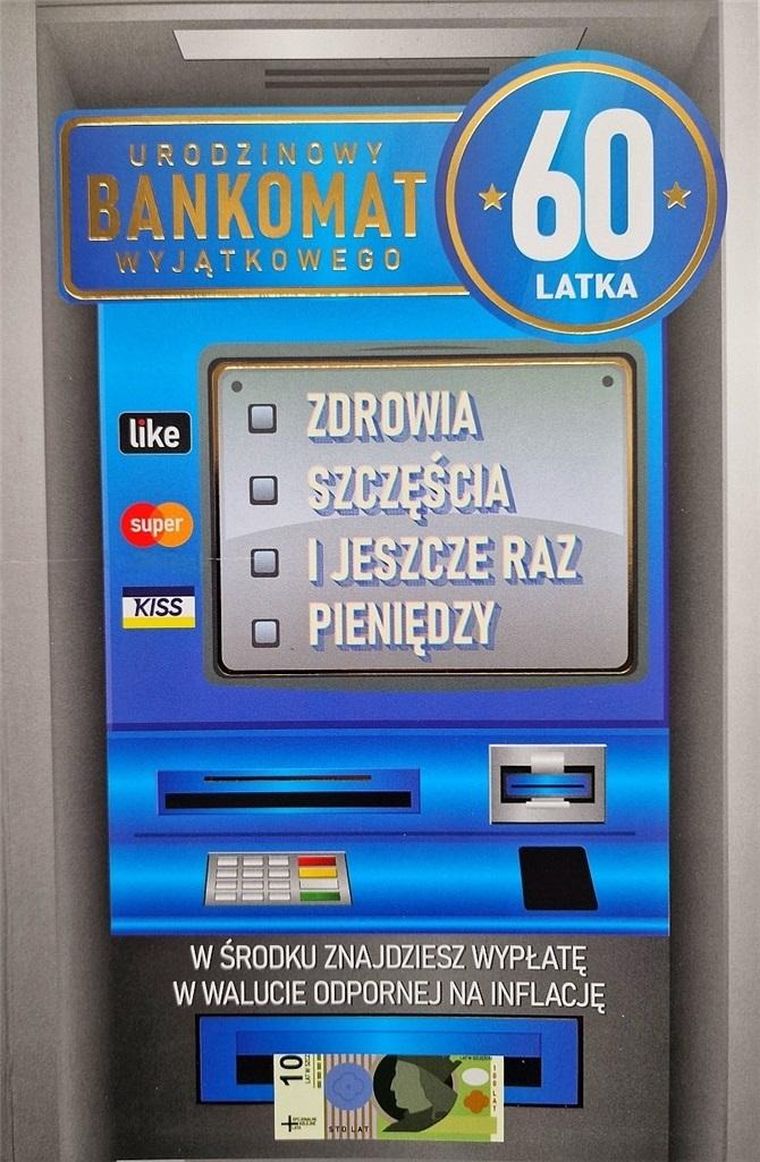 YEKU, karnet urodziny 60 męskie