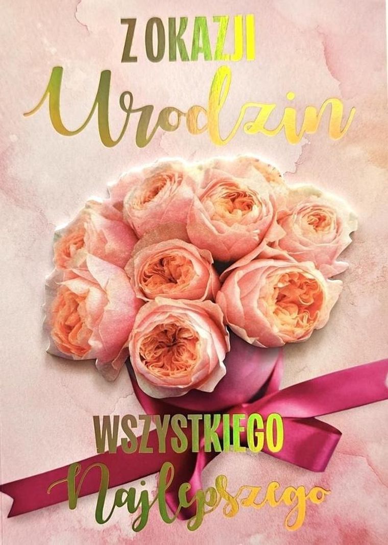 YEKU, karnet, Urodziny damskie bukiet