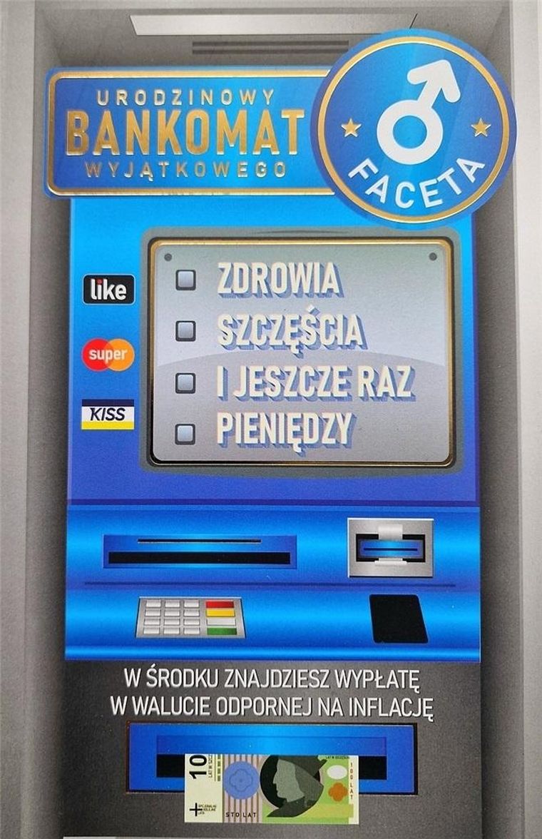 YEKU, karnet urodziny męskie