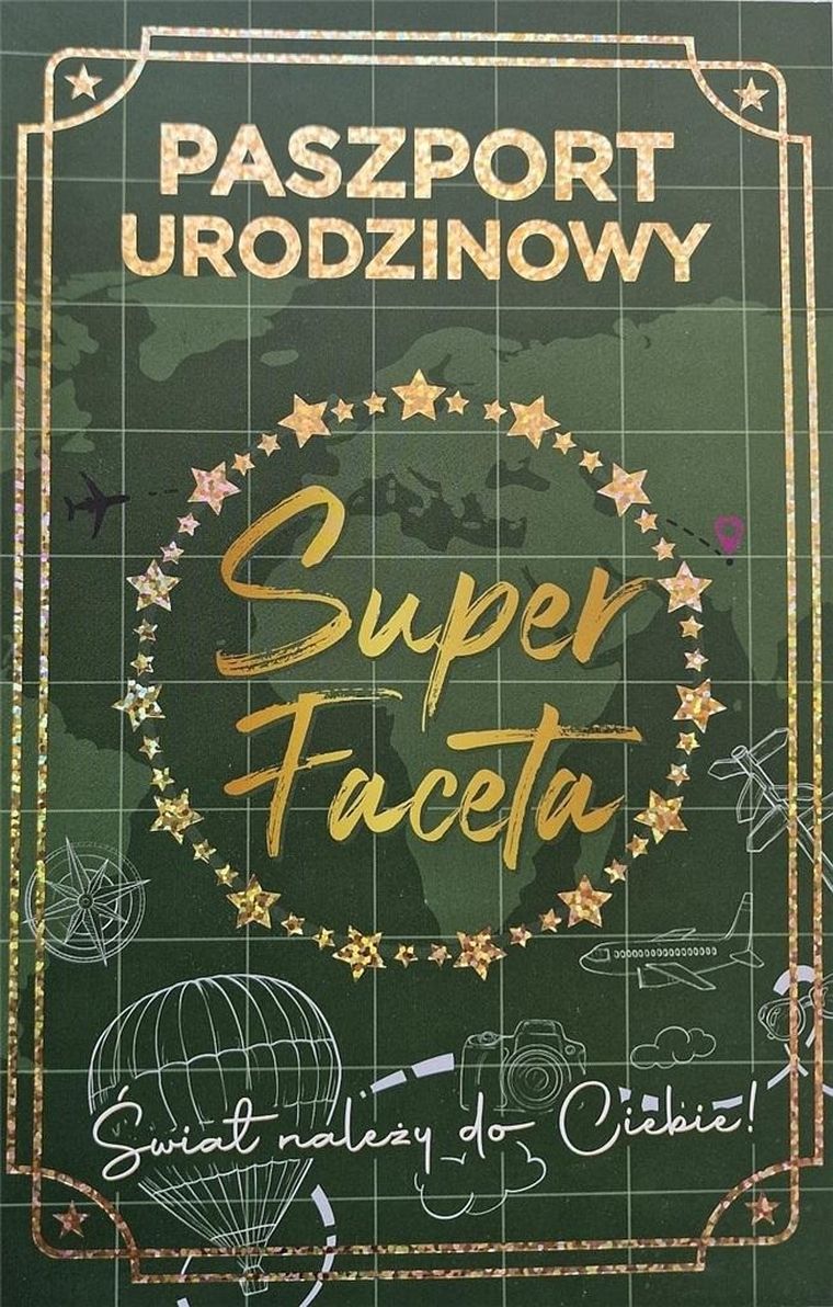 YEKU, karnet urodziny Nowy paszport, męskie