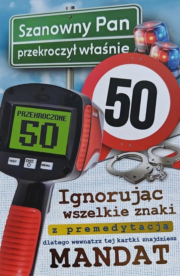 YEKU, karnet urodziny z mandatem 50 lat