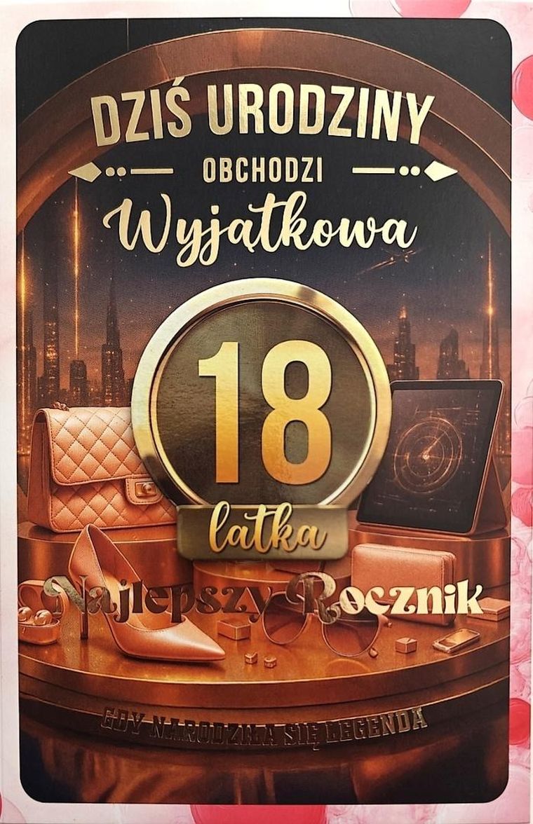 YEKU, karnet z wymiennymi rocznikami 18 damska