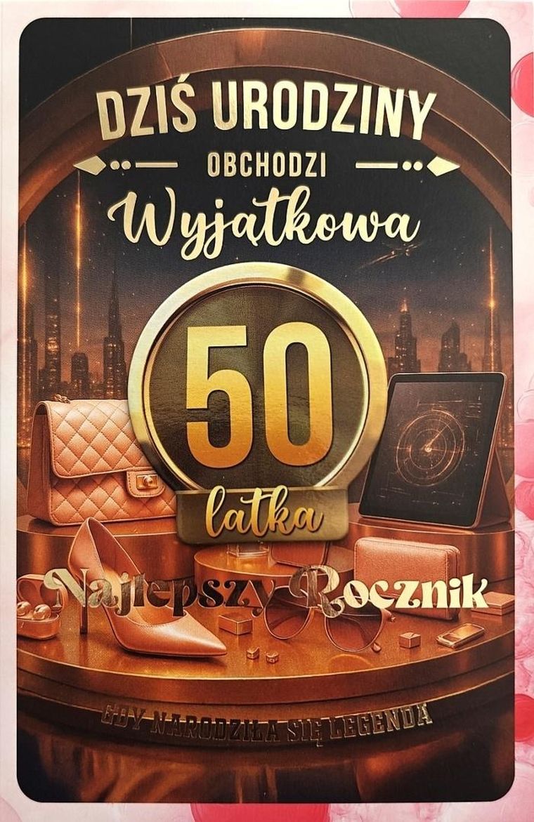 YEKU, karnet z wymiennymi rocznikami 50 damska