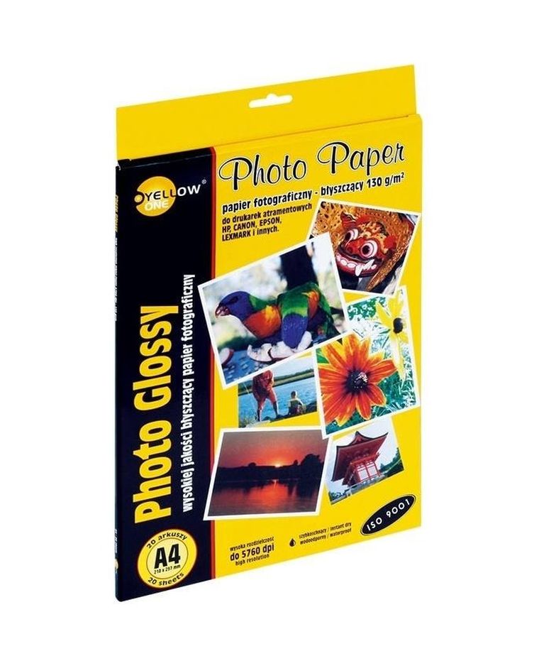 Yellow One, papier fotograficzny, błyszczący, A4, 130g, 20 arkuszy