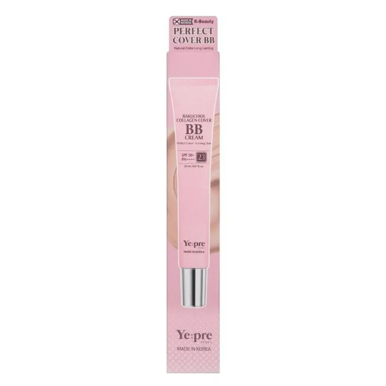 Yepre, Bakuchiol Collagen Cover, krem BB z bakuchiolem i kolagenem, nr 23, SPF 50, 20 ml