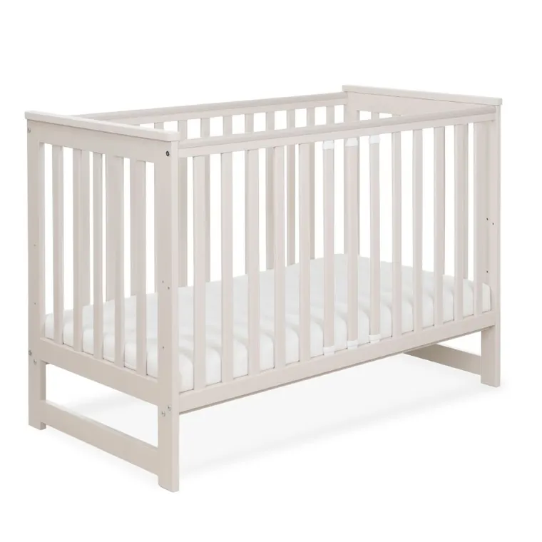 Yoonco, IWI, łóżeczko drewniane z barierką, beż