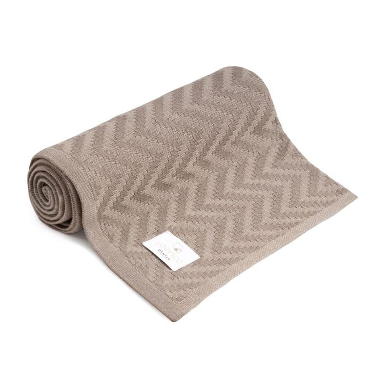 Yoonco, Jodełka, kocyk bambusowy, mgiełka, beż