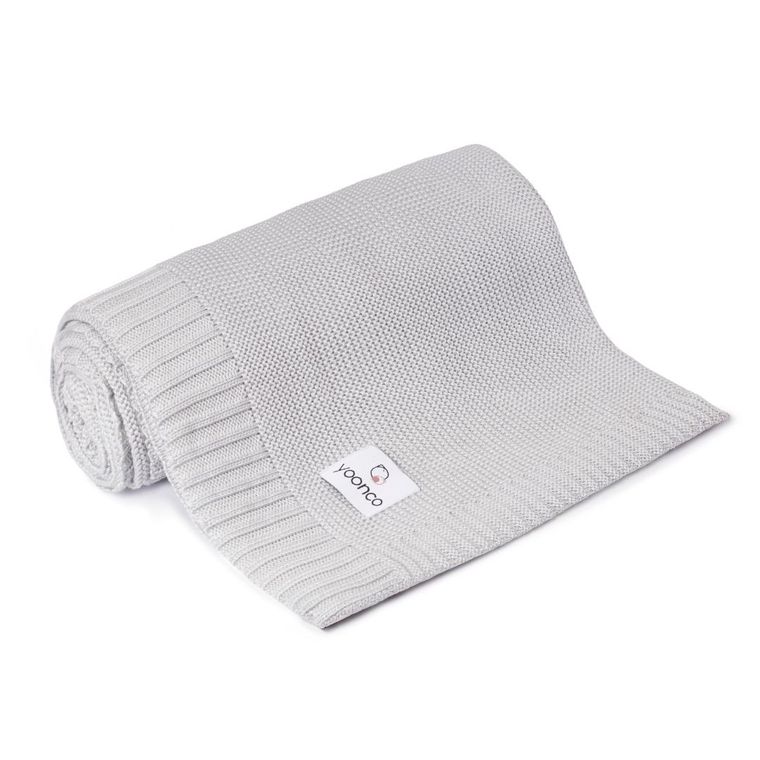 Yoonco, koc bambusowy, szary, 80-100 cm