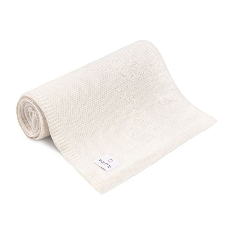 Yoonco, Meadow, kocyk bambusowy, krem