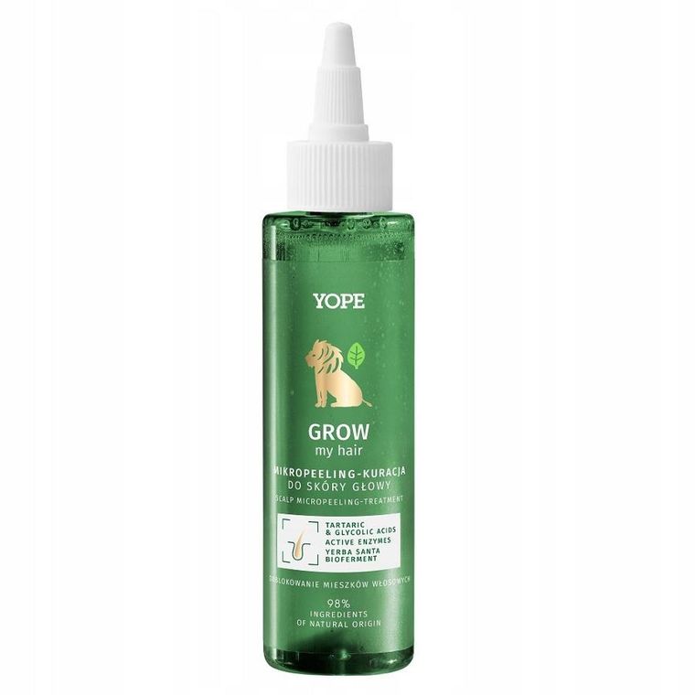 Yope, Grow My Hair, mikropeeling, kuracja do skóry głowy, 115 ml