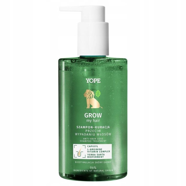 Yope, Grow My Hair, szampon, kuracja przeciw wypadaniu włosów, 300 ml