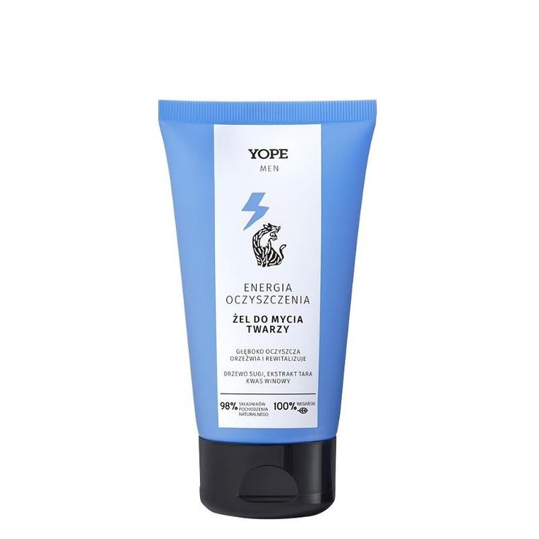 Yope, Men Wood, żel do mycia twarzy dla mężczyzn, energia oczyszczenia, 150 ml