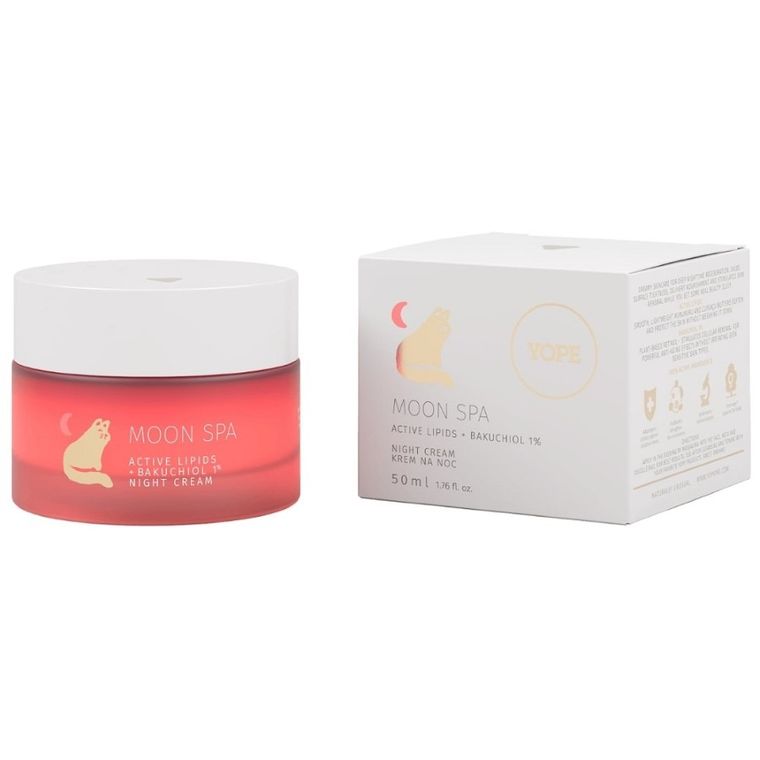 Yope, Moon Spa, krem do twarzy na noc, Aktywne Lipidy + Bakuchiol, 1%, 50 ml