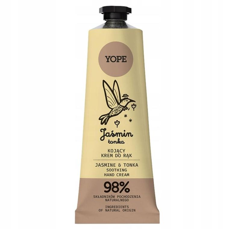 Yope, naturalny kojący krem do rąk, Jaśmin & Tonka, 50 ml