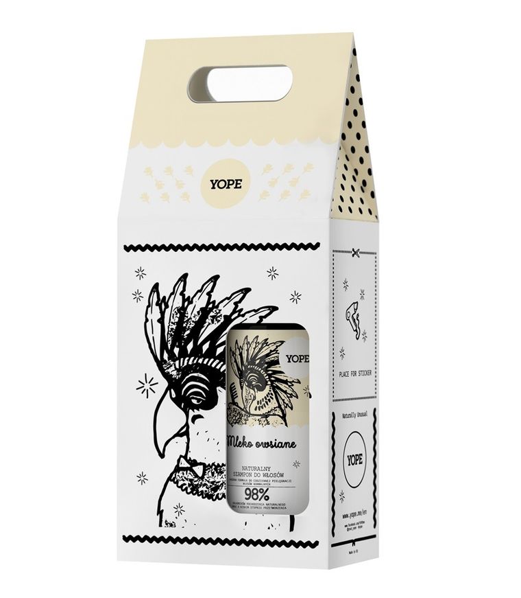 Yope, naturalny szampon do włosów, Mleko Owsiane, 300 ml + odżywka do włosów, Mleko Owsiane, 170 ml