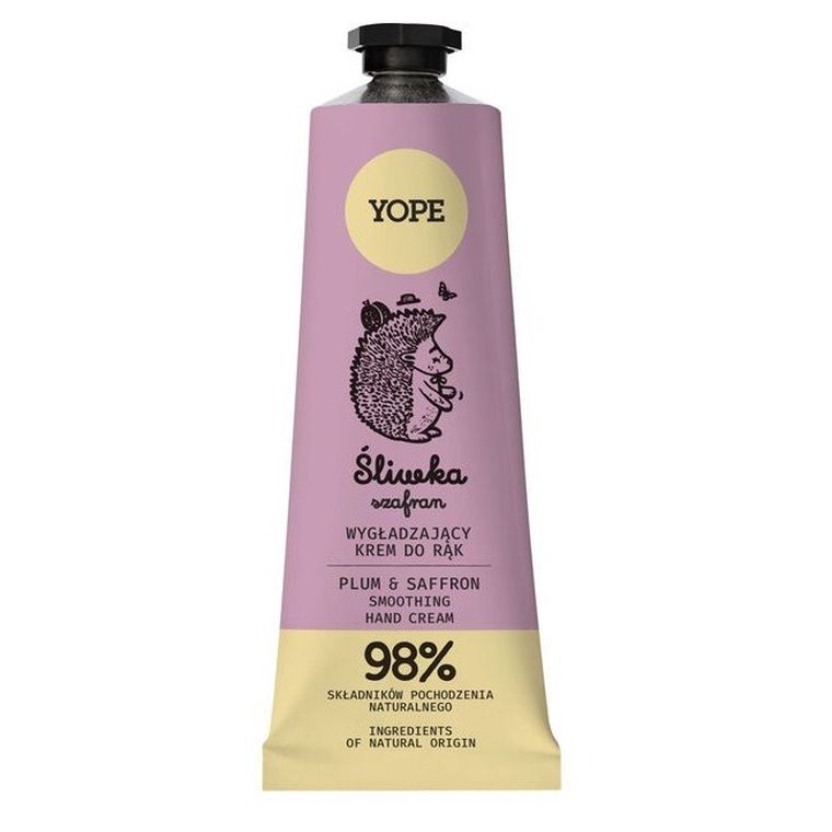 Yope, naturalny wygładzający krem do rąk, Śliwka & Szafran, 50 ml