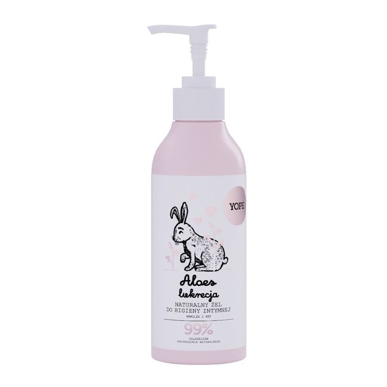 Yope, naturalny żel do higieny intymnej, aloes i lukrecja, 300 ml