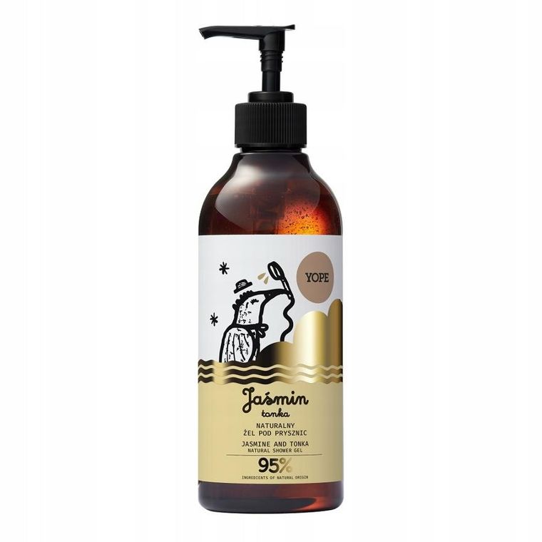 Yope, naturalny żel pod prysznic, Jaśmin & Tonka, 400 ml