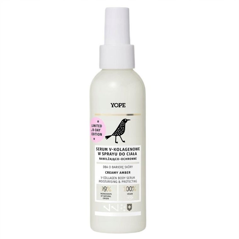 Yope, serum V-kolagenowe w sprayu do ciała, Creamy Amber, 150 ml