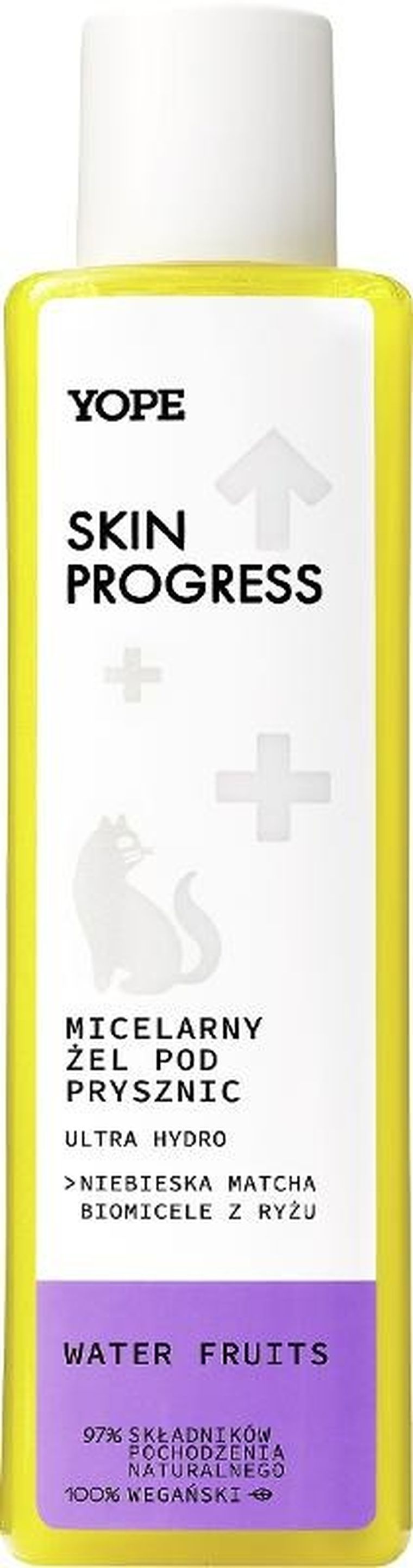 Yope, Skin Progress, micelarny żel pod prysznic water fruits, 200 ml