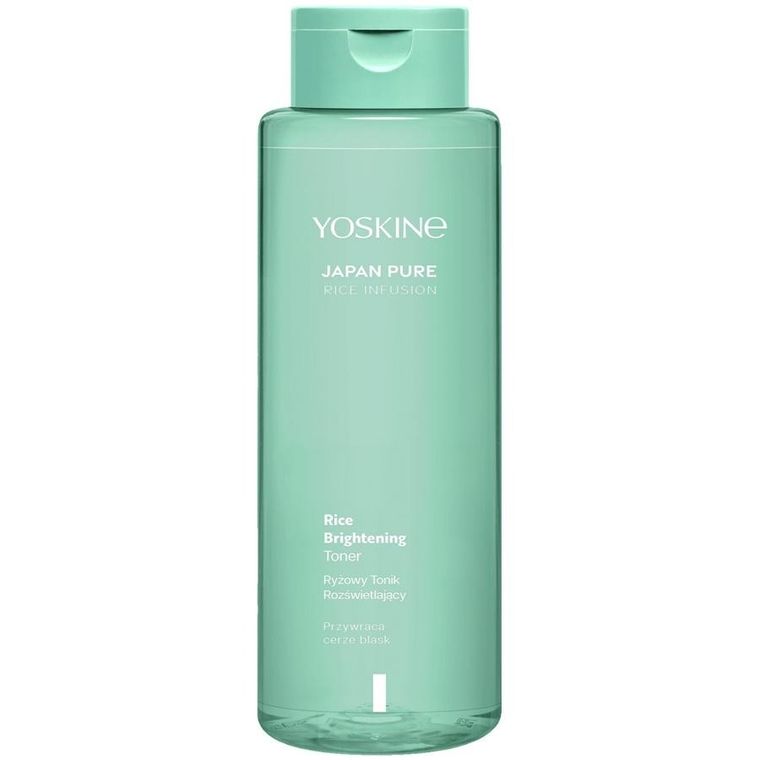 Yoskine, Japan Pure Rice Infusion, rozświetlający tonik do twarzy ryżowy, 400 ml