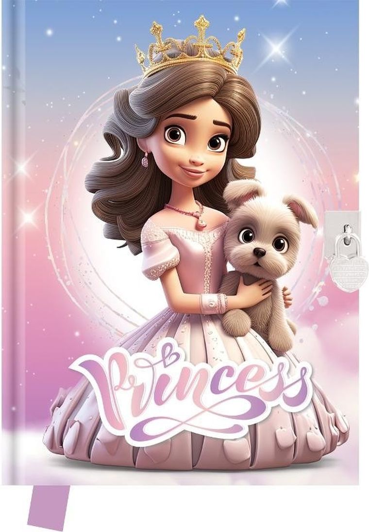 Yr Creativ Company, pamiętnik z kłódką, 80 kartek, princess