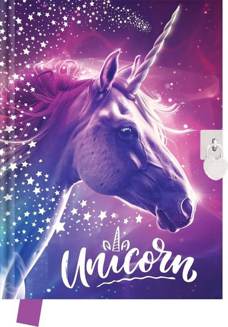 Yr Creativ Company, pamiętnik z kłódką, 80 kartek, unicorn