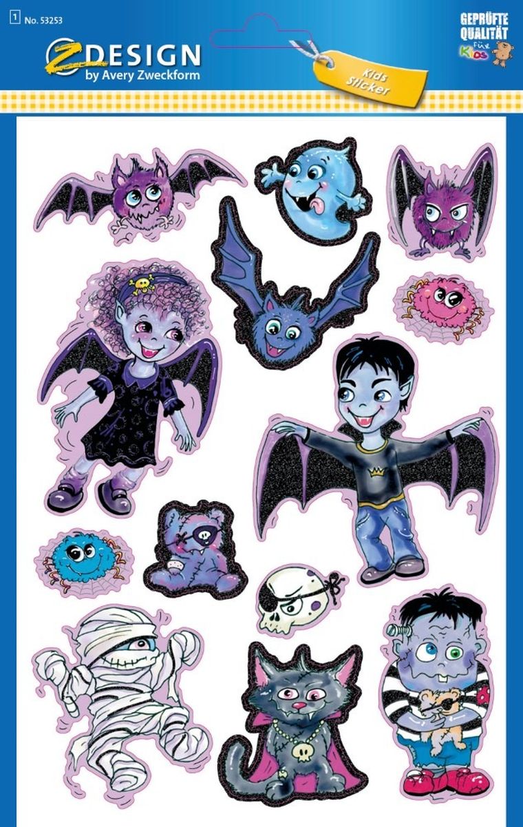 Z-Design, błyszczące naklejki foliowe w dużym formacie, wampiry