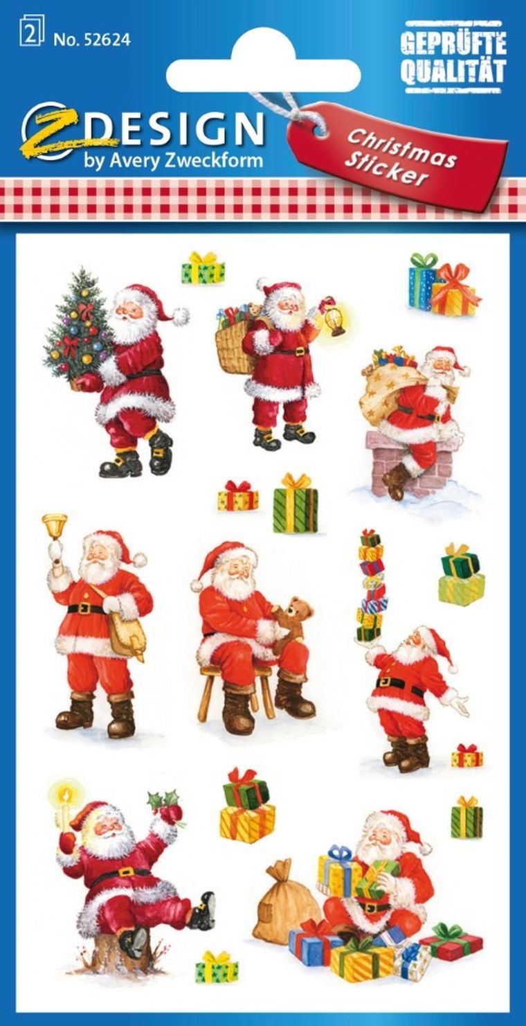 Z-Design, naklejki błyszczące, Mikołaje