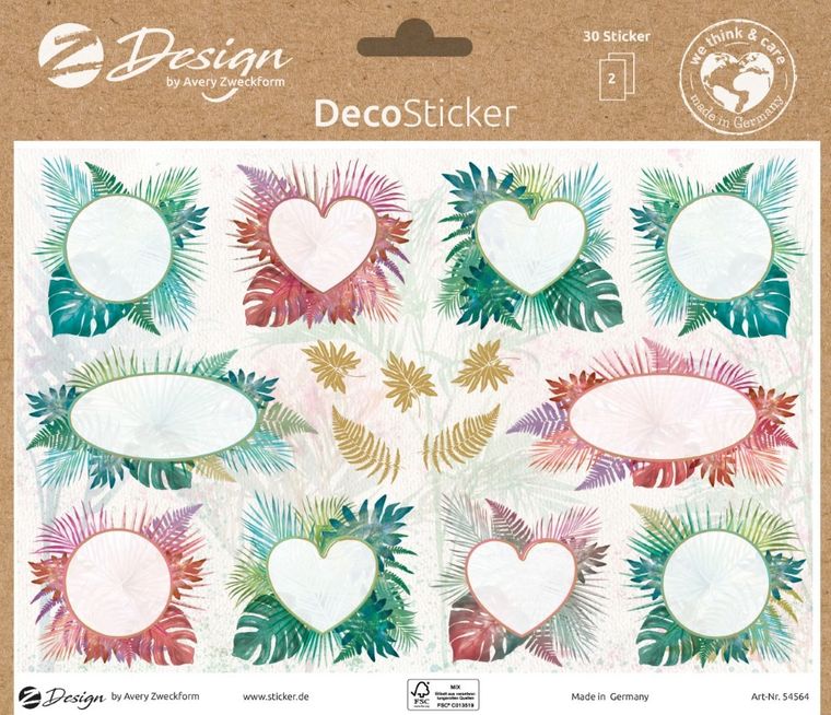 Z-Design, naklejki dekoracyjne, paprocie, A5