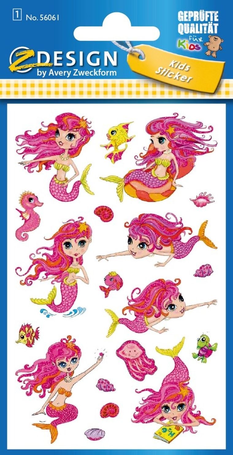 Z-Design, naklejki foliowe brokatowe, syrenki