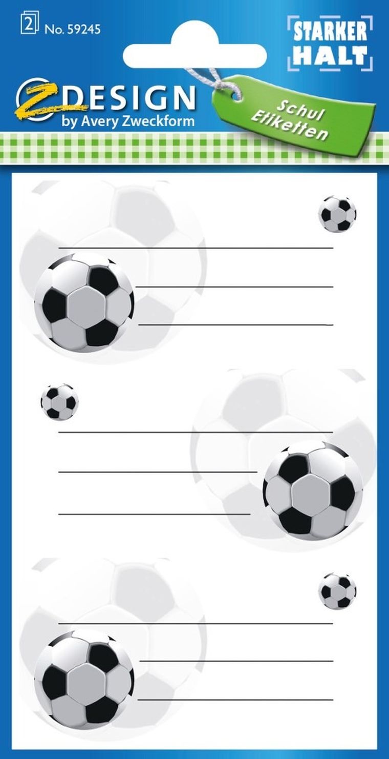 Z-Design, naklejki na książki i zeszyty, piłka nożna