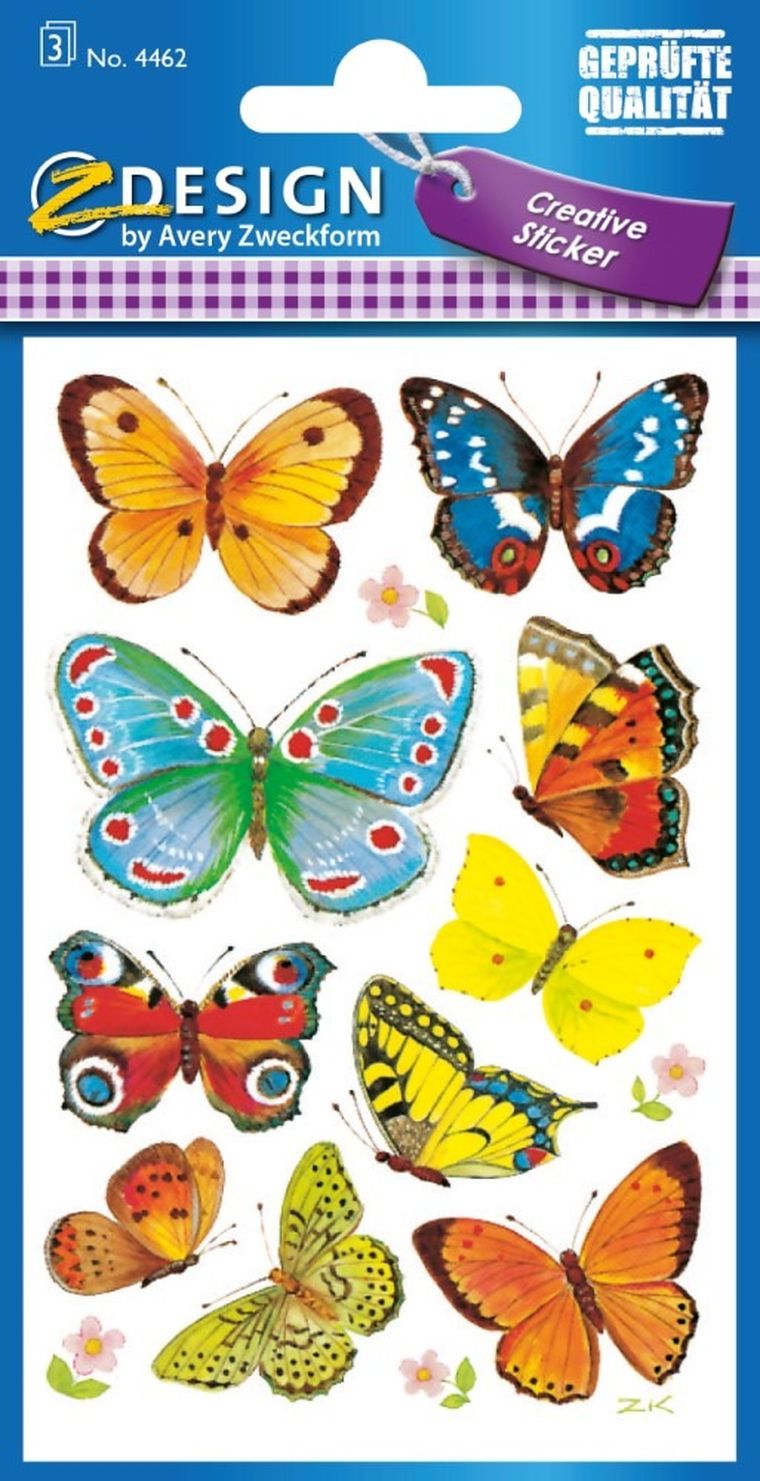 Z-Design, naklejki papierowe, motyle