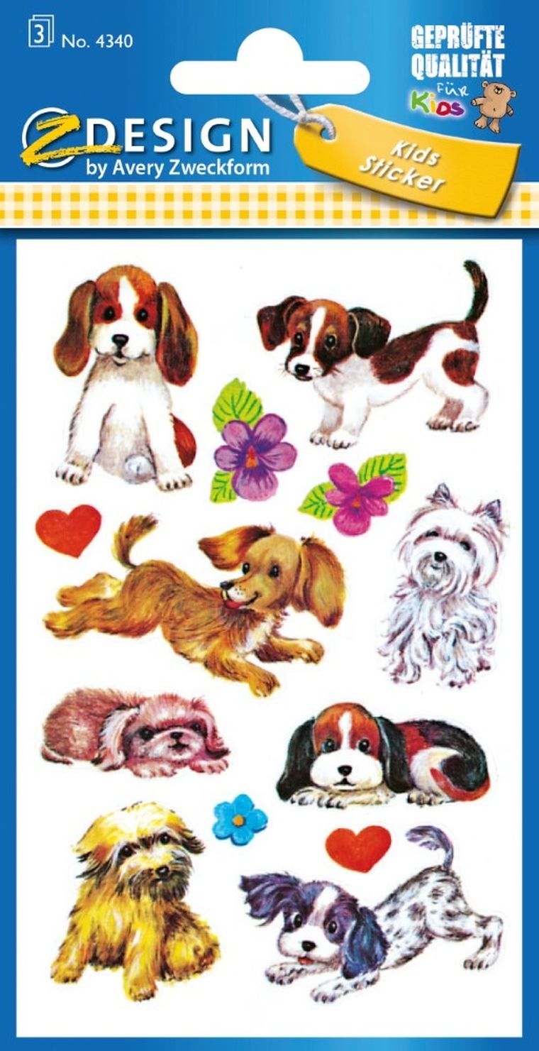 Z-Design, naklejki papierowe, pieski