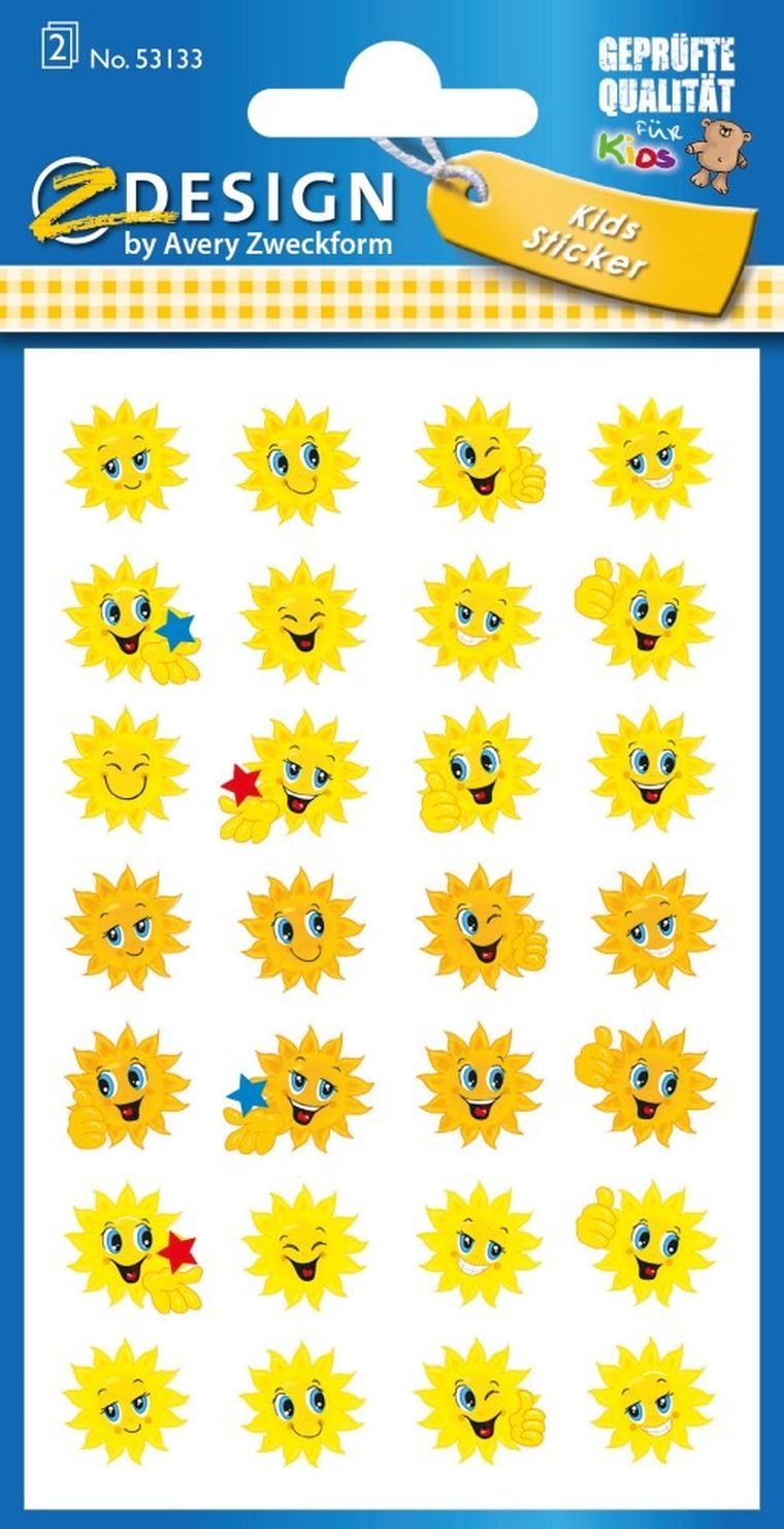 Z-Design, naklejki papierowe, słoneczka