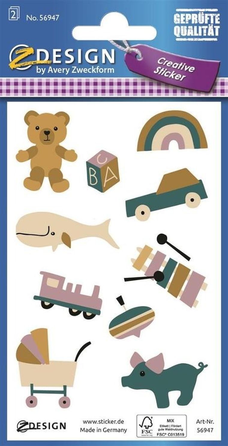 Z-Design, naklejki papierowe, zabawki