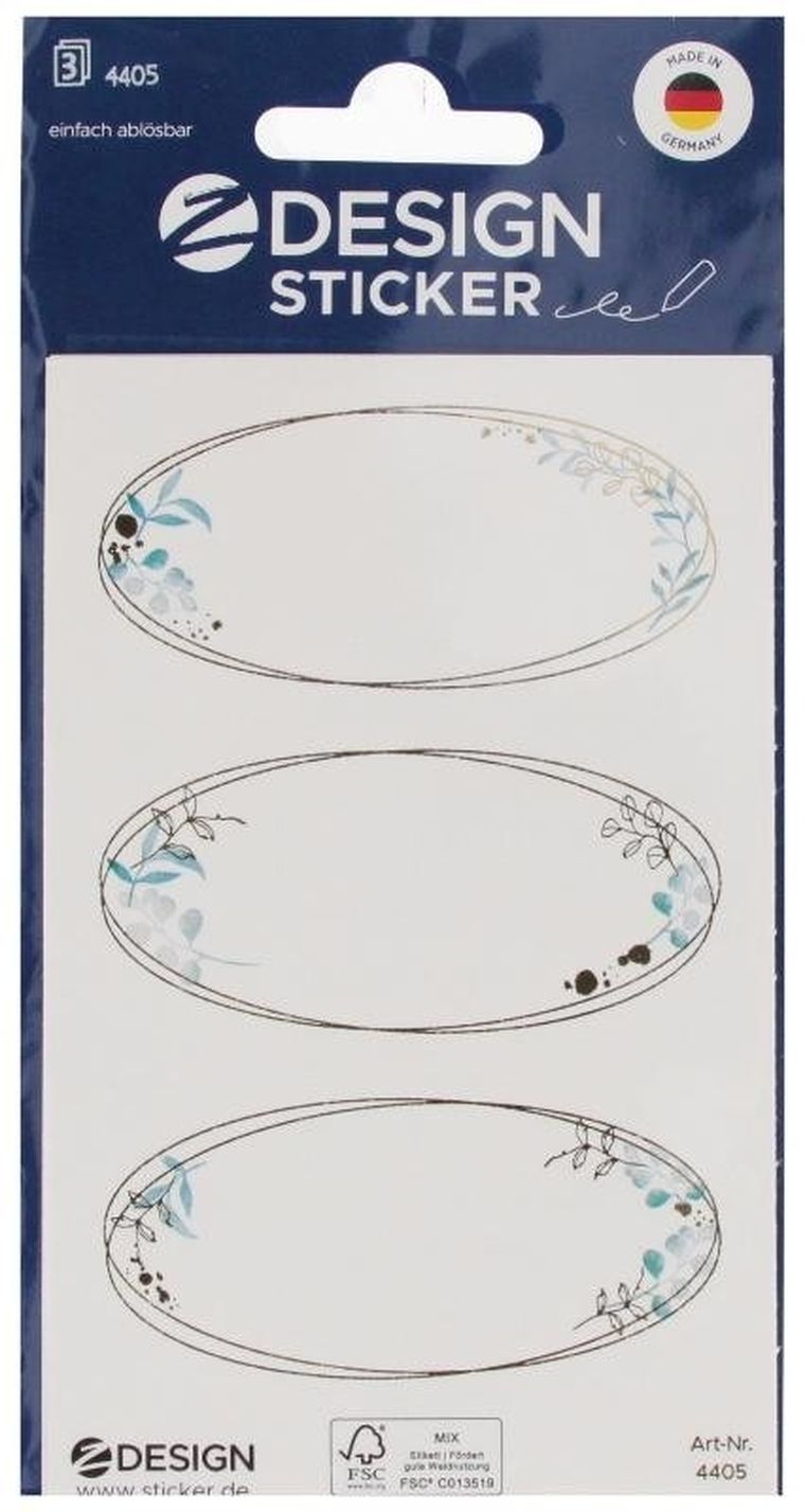 Z-Design, naklejki, ramka owal, kwiatowa