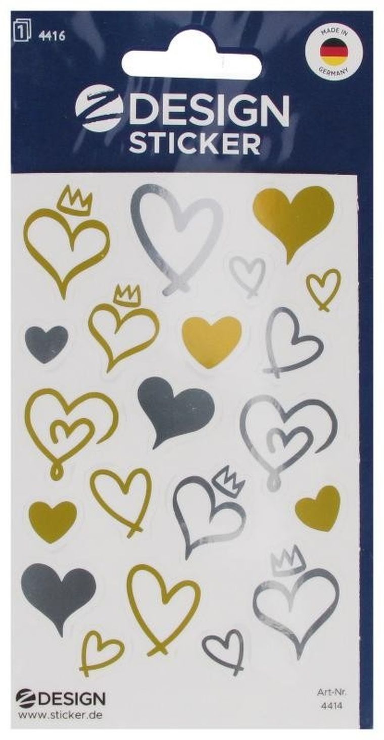 Z-Design, naklejki, serca