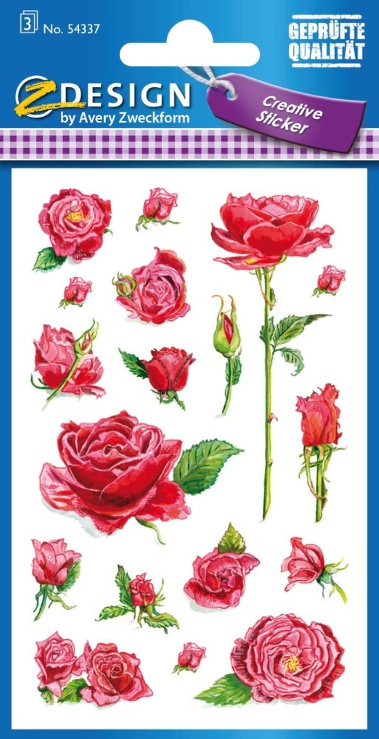 Z-Design, naklejki z kwiatami, róża