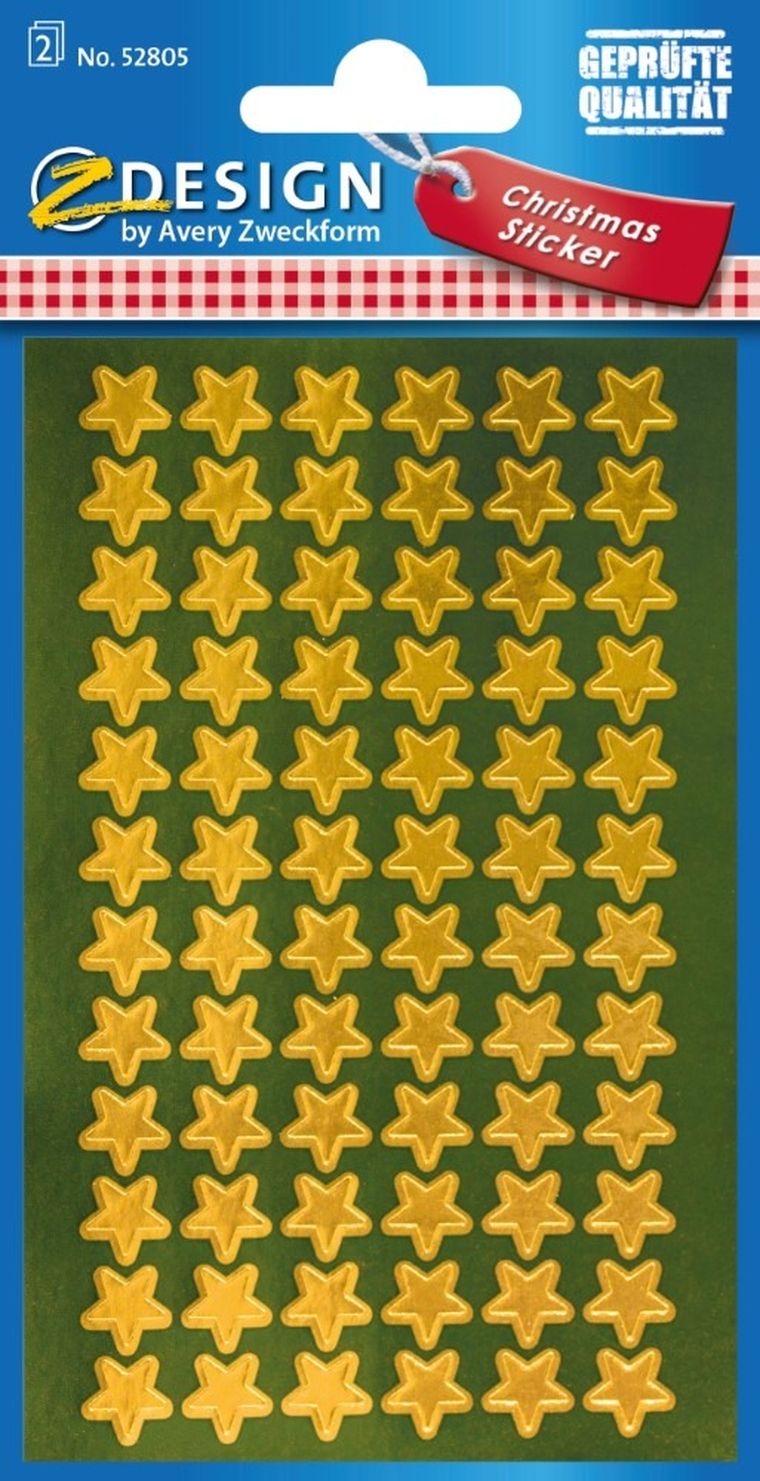 Z-Design, naklejki, złote gwiazdy