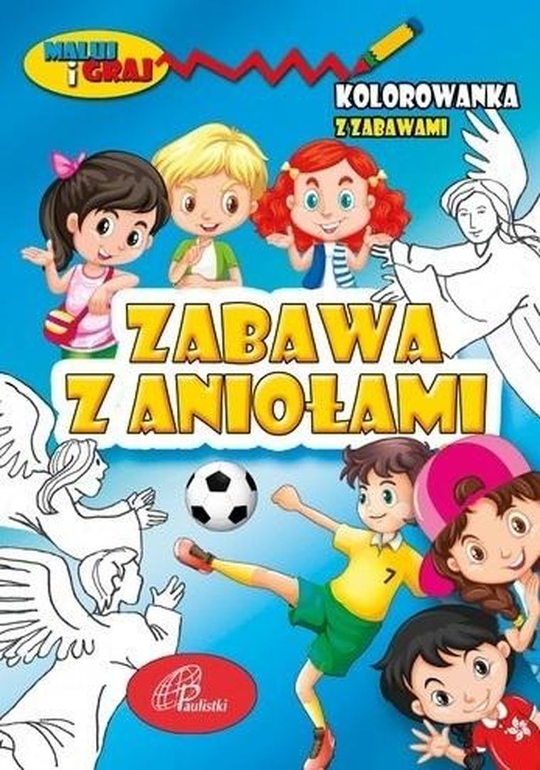 Zabawa z aniołami. Kolorowanka