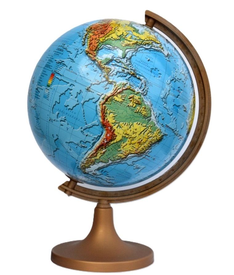 Zachem, globus fizyczny 3D, średnica 32 cm