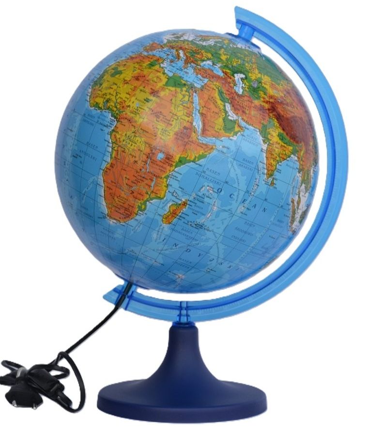 Zachem, globus fizyczny, podświetlany, średnica 25 cm