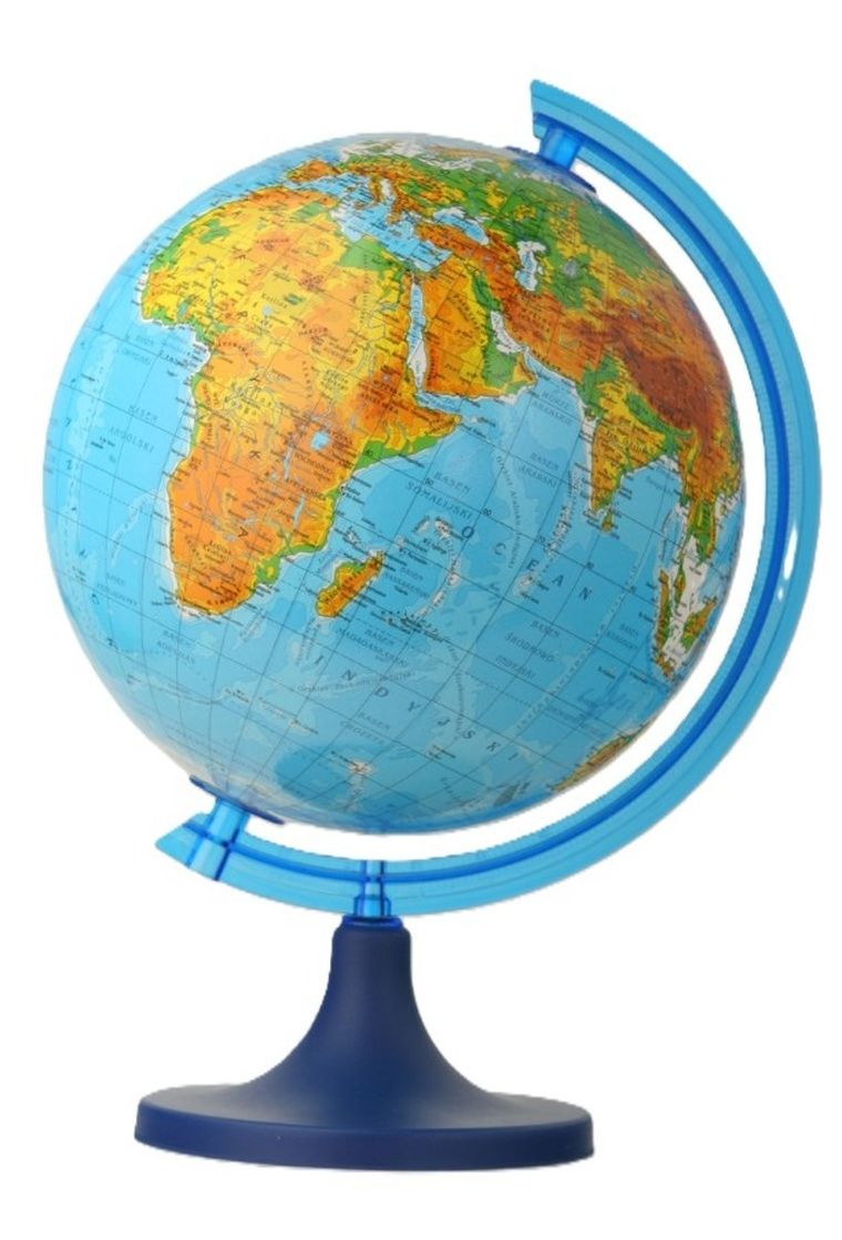 Zachem, globus fizyczny, średnica 25 cm
