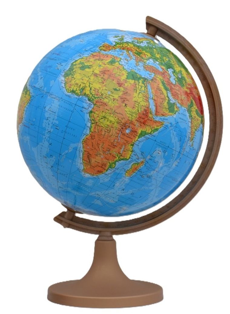 Zachem, globus fizyczny, średnica 32 cm
